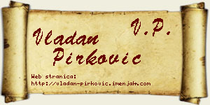 Vladan Pirković vizit kartica